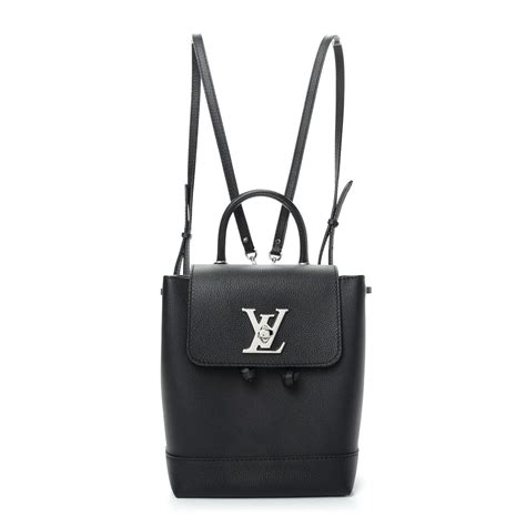 louis vuitton calfskin lockme mini backpack black replica